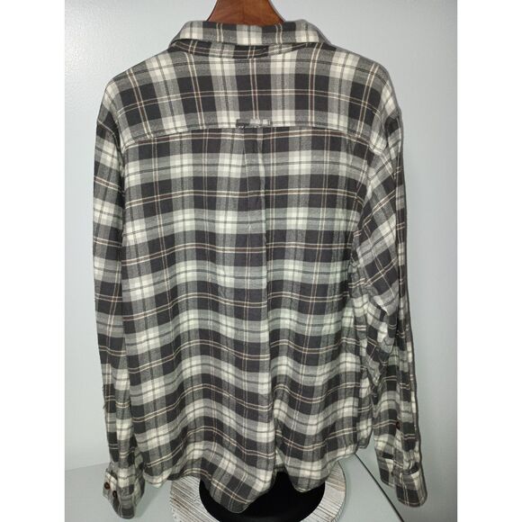Columbia: Gray Plaid Long-Sleeve Button Down Flannel Shirt, Men's Size L - Picture 2 of 5